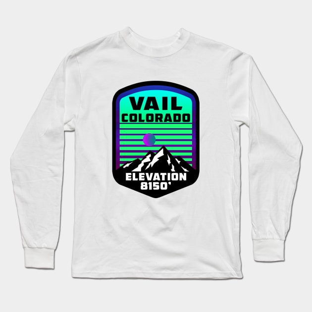 Ski Vail Colorado Skiing Long Sleeve T-Shirt by DD2019